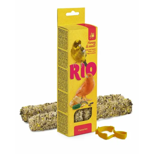 Палочки для канареек RIO с медом и полезными семенами, коробка 2х40 г.