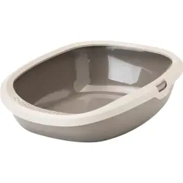 Туалет SAVIC "Gizmo" с бортом для кошек, мокка-гранит/тепло-коричневый, 44х35,5х12,5см