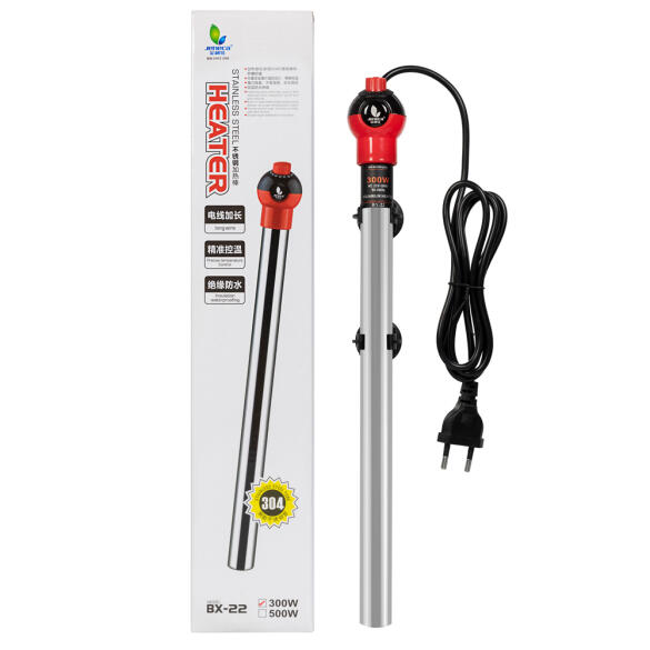 Нагреватель металлический Jeneca BX-22 300W нержавеющий, ударопрочный для аквариума от 200 до 300л