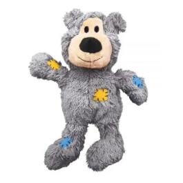 Игрушка KONG Toy Dog Wild Knots Bear  для собак с пищалкой и канатом внутри, M/L