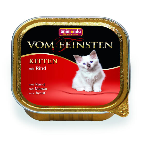 100гр Консервы Animonda Vom Feinsten Kitten для котят с говядиной, паштет
