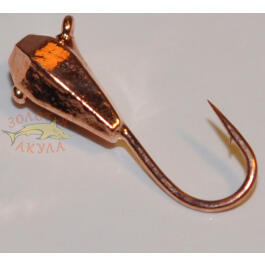 Мормышка вольфрамовая с ушком ""Капля грань вертикальная"" 3,0мм, медь, 0,41гр