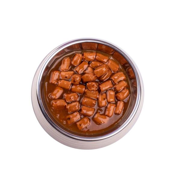100гр Gemon Dog Adult Beef / Ham для собак кусочки говядины с ветчиной