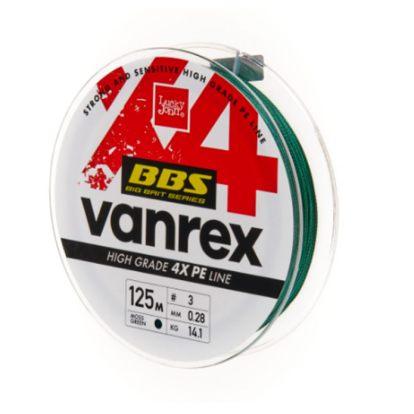 Плетенка Lucky John VANREX BBS x4 125м 0,37мм