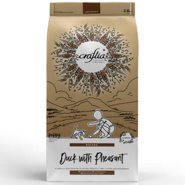2кг Корм Craftia Natura Puppy Mini для щенков миниатюрных и мелких пород из утки с фазаном