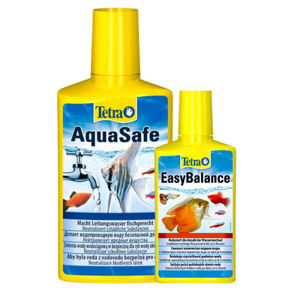 250мл Tetra Aqua Safe Кондиционер для подготовки воды к запуску рыб + Tetra Easy Balance 100мл Кондиционер для сокращения подмен воды