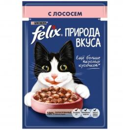 85гр Корм для кошек FELIX природа вкуса с Лососем