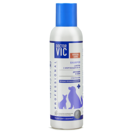 Шампунь Doctor VIC с хлоргексидином 4% для кошек и собак для профилактики кожных заболеваний бактериальной этиологии, 150мл