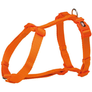 Шлея TRIXIE Premium H-harness для собак M-L 52-75см/20мм папайя