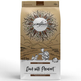 2кг Корм Craftia Natura Adult Mini для взрослых собак миниатюрных и мелких пород из утки с фазаном