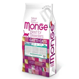 10кг Корм Monge Cat Hairball для взрослых кошек, для выведения шерсти из ЖКТ с Курицей "Бридер"