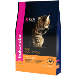 Корм в развес Eukanuba CAT Adult Top Condition поддерживает здоровье кошки по шести ключевым признакам, 1кг