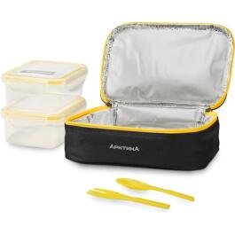 Ланч-сумка Арктика с контейнером и приборами 2л, 020-2000-2 Чёрная