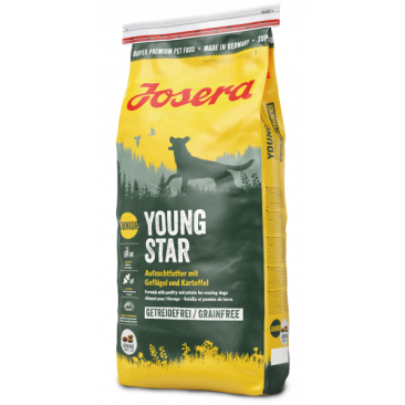 15кг Корм Josera YoungStar (Junior 25/13) беззерновой для щенков и молодых собак с домашней Птицей и Картофелем