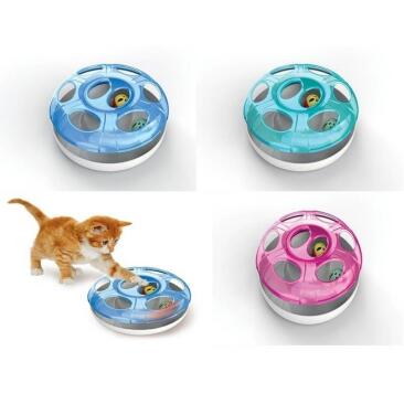 Игрушка Georplast Ufo для кошек интерактивная с 2 шариками, 25*8 см