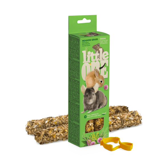 2*55гр Лакомства Палочки Little One Sticks Meadow grass  для Морских Свинок, Кроликов и Шиншилл с луговыми травами