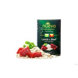 400г Kонсервы NUEVO Lamb & Beef with oat flakes Senior с Ягненком, говядиной и овсяными хлопьями