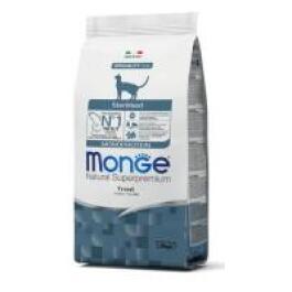 1,5кг Корм Monge Cat Monoprotein Sterilized Trout Монопротеиновый для стерилизованных кошек с Форелью