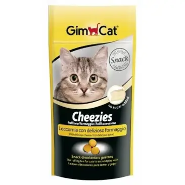 50гр Лакомство Витаминное  GIMСАT "CHEEZIES"  для кошек Сырные шарики