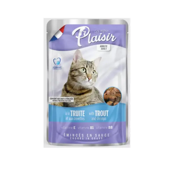 100гр Корм Plaisir для кошек паштет из Трески
