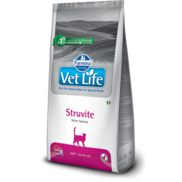2кг Корм Farmina Vet Life Cat Struvite диета для взрослых кошек и котов с мочекаменной болезнью струвитног о типа