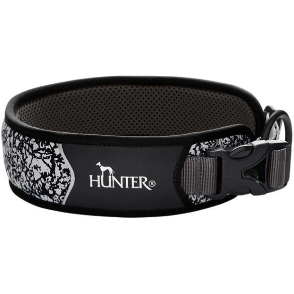 Ошейник HUNTER Collar Divo Reflect 45-55/L, Черный/серый