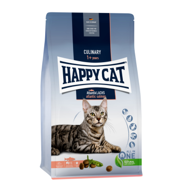 1,3кг Корм Happy Cat "Culinary Atlantik-Lachs" для кошек с Лососем