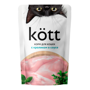 75гр Корм для кошек ТМ "Kott"  с Кроликом в соусе