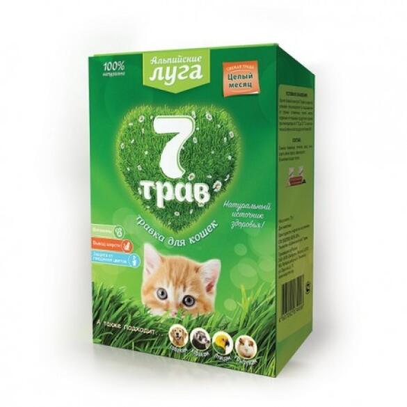 Травка для кошек Альпийские луга (лоток)