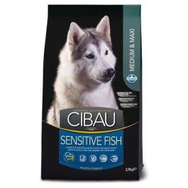 2,5кг Корм Farmina Cibau Sensitive Fish MEDIUM / MAXI для взрослых собак средних и крупных пород с чувствительным пищеварением с Рыбой и рисом
