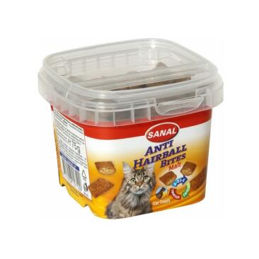 75гр SANAL Anti Hairball Bites для кошек подушечки для выгонки шерсти