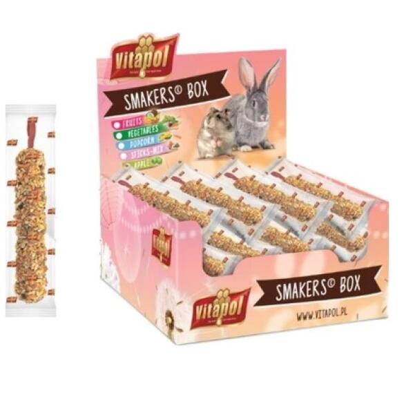 45гр Vitapol Smakers Box зерновые палочки с фруктами для грызунов, 1шт