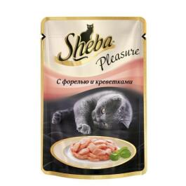 75гр Корм для кошек SHEBA Pleasure Форель/Креветка