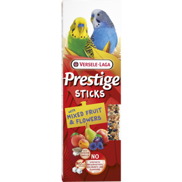 2х60гр Палочки-Лакомства Versele-Laga Prestige Sticks для Попугаев со смесью фруктов и цветов