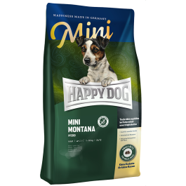 0,8кг Корм Happy Dog Sensible Mini Montana 24/12 для собак мелких пород с Кониной и картофелем