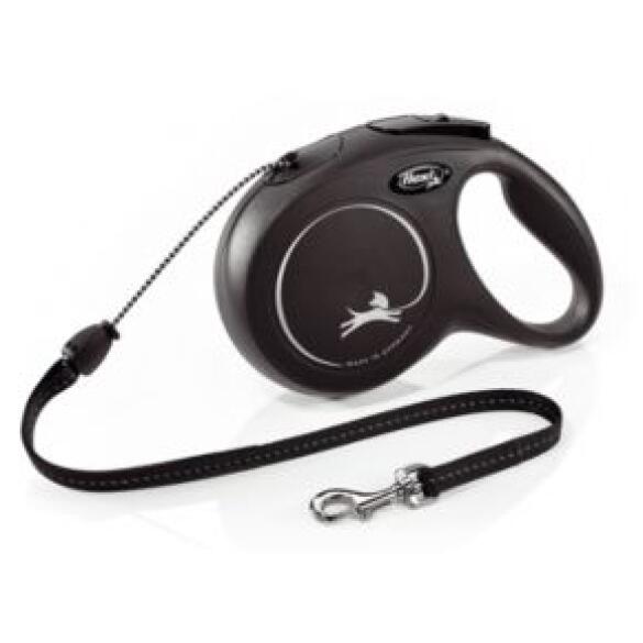 Рулетка FLEXI Black Design M 20кг 5м трос, черная
