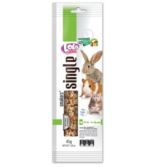 45гр Лакомство Lolo Pets Smakers с орехами для грызунов