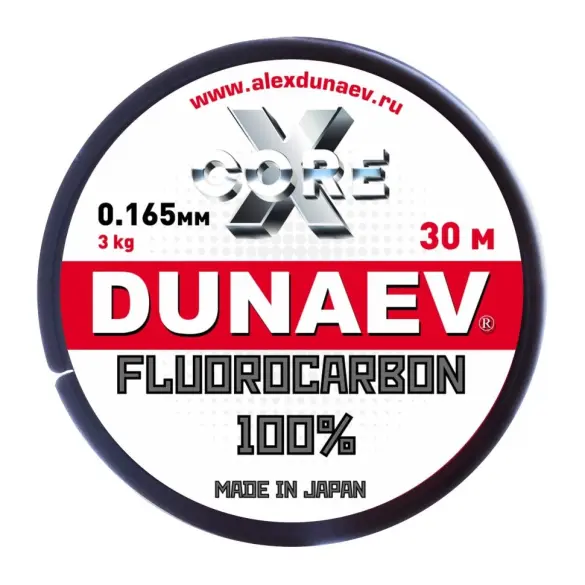 Леска Dunaev Fluorocarbon 0.165мм  3 кг  30м