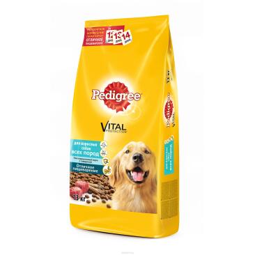 Корм в развес PEDIGREE для всех пород, Говядина, рис, овощи, 1кг