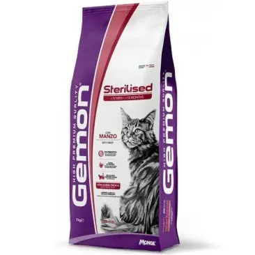 7кг Корм Gemon Cat Sterilized BEEF Корм для стерилизованных кошек с Говядиной