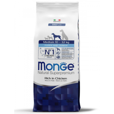 Корм в развес Monge Dog SP Medium Puppy&Junior для щенков средних пород c Курицей и рисом, 1кг