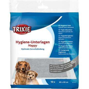 Пеленки TRIXIE для приучивания животного к месту с активированным углем 60*60см, 10шт