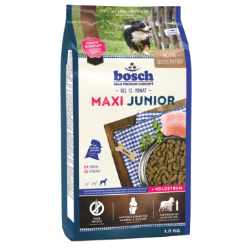 1кг Корм Bosch Maxi Junior для щенков, Птица
