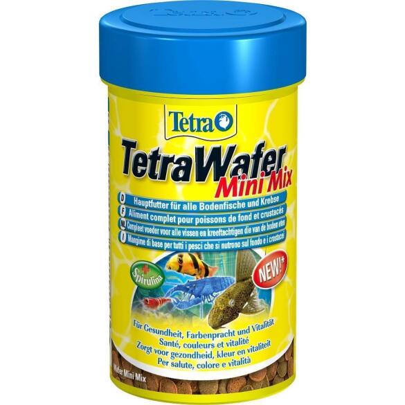 100мл Корм TETRA Wafer Mini Mix Чипсы для травоядных хищных и донных рыб