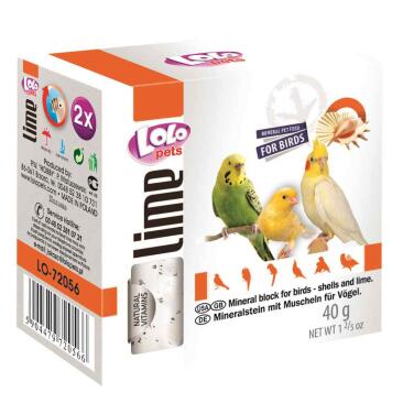 40гр Lolo Pets Мел для птиц с ракушками