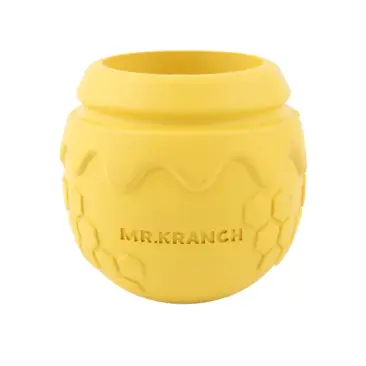 Игрушка Mr.Kranch для собак Медовый горшочек 9*8см, Желтая с ароматом сливок