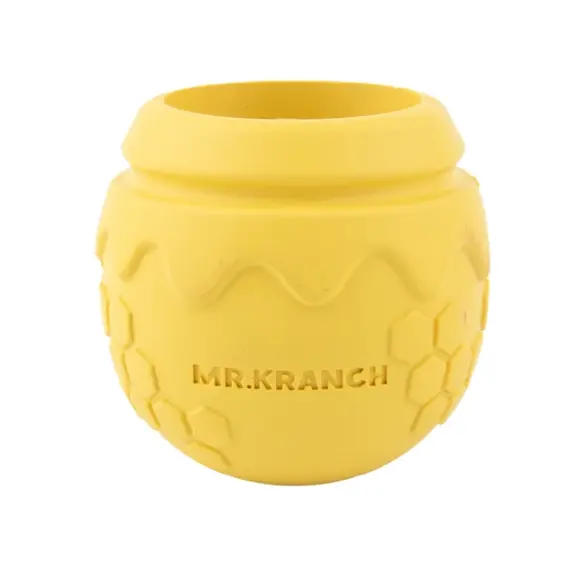 Игрушка Mr.Kranch для собак Медовый горшочек 9*8см, Желтая с ароматом сливок