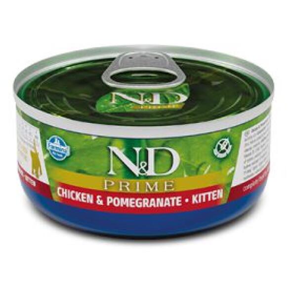 70гр Консервы Farmina N&D Cat Prime Chicken & Pomegranate Kitten беззерновые для котят с Курицей и гранатом