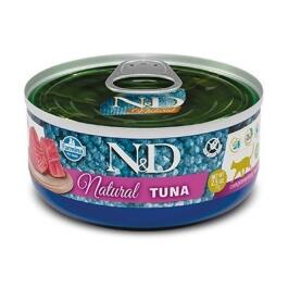 70гр Консервы Farmina N&D Cat NATURAL Tuna для взрослых кошек с Тунцом