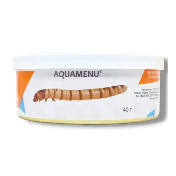 40гр Корм AQUAMENU Зофобас консервированный